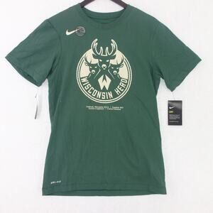 NEW Nike NBA G League Wisconsin Herd  Green Short Sleeve Shirt Men's Small